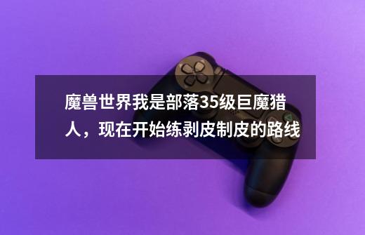 魔兽世界我是部落35级巨魔猎人,现在开始练剥皮制皮的路线-第1张-游戏信息-龙启网