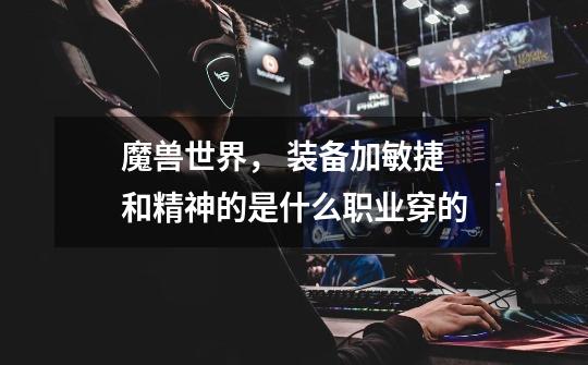 魔兽世界, 装备加敏捷和精神的是什么职业穿的-第1张-游戏信息-龙启网