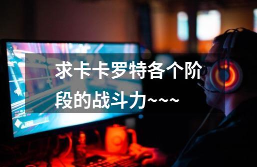 求卡卡罗特各个阶段的战斗力~~~-第1张-游戏信息-龙启网