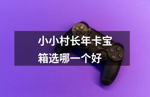 小小村长年卡宝箱选哪一个好-第1张-游戏信息-龙启网