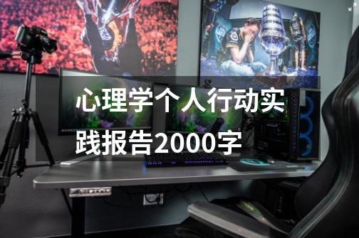 心理学个人行动实践报告2000字-第1张-游戏信息-龙启网