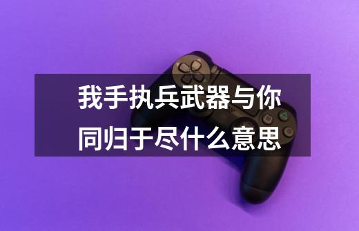 我手执兵武器与你同归于尽什么意思-第1张-游戏信息-龙启网