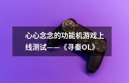 心心念念的功能机游戏上线测试——《寻秦OL》-第1张-游戏信息-龙启网
