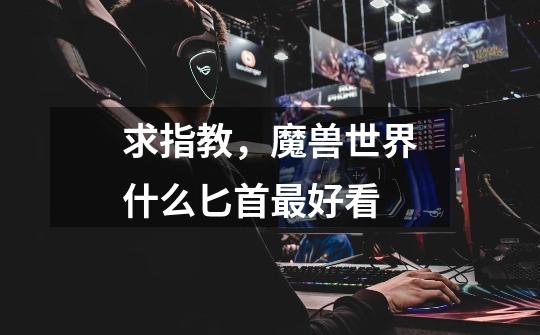 求指教，魔兽世界什么匕首最好看-第1张-游戏信息-龙启网