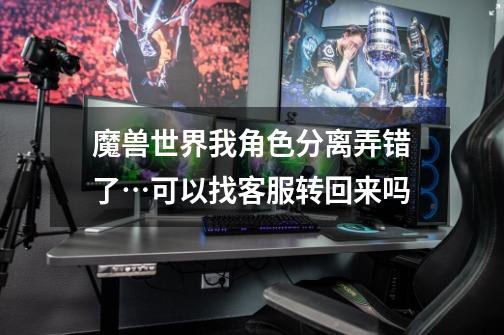 魔兽世界我角色分离弄错了…可以找客服转回来吗-第1张-游戏信息-龙启网
