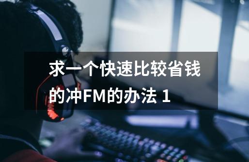 求一个快速比较省钱的冲FM的办法 1-第1张-游戏信息-龙启网