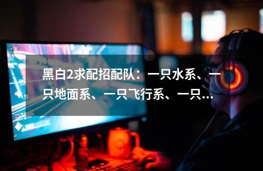 黑白2求配招配队:一只水系、一只地面系、一只飞行系、一只龙系、一只路卡+其他-第1张-游戏信息-龙启网