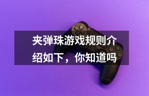 夹弹珠游戏规则介绍如下,你知道吗-第1张-游戏信息-龙启网