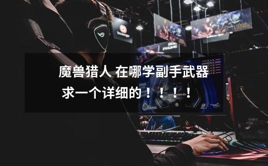 魔兽猎人 在哪学副手武器 求一个详细的 ！！！！-第1张-游戏信息-龙启网