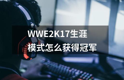 WWE2K17生涯模式怎么获得冠军-第1张-游戏信息-龙启网