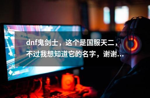 dnf鬼剑士，这个是国服天二，不过我想知道它的名字，谢谢。-第1张-游戏信息-龙启网