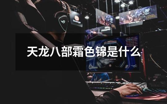 天龙八部霜色锦是什么-第1张-游戏信息-龙启网