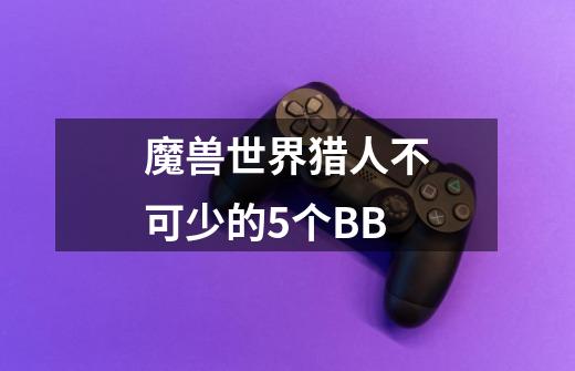 魔兽世界猎人不可少的5个BB-第1张-游戏信息-龙启网