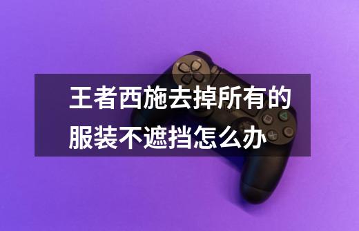 王者西施去掉所有的服装不遮挡怎么办-第1张-游戏信息-龙启网