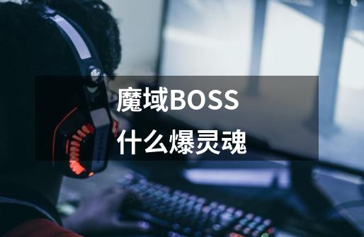 魔域BOSS什么爆灵魂-第1张-游戏信息-龙启网