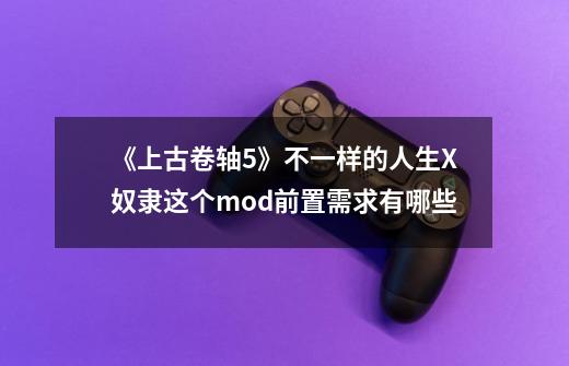 《上古卷轴5》不一样的人生X奴隶这个mod前置需求有哪些-第1张-游戏信息-龙启网