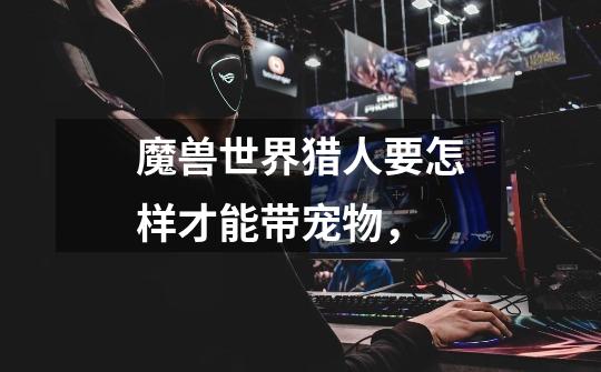 魔兽世界猎人要怎样才能带宠物,-第1张-游戏信息-龙启网