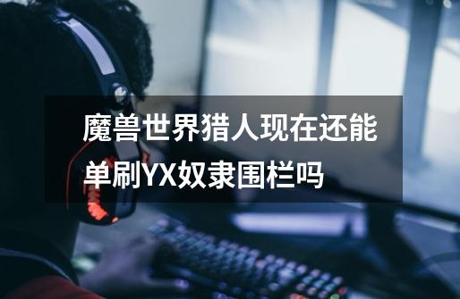 魔兽世界猎人现在还能单刷YX奴隶围栏吗-第1张-游戏信息-龙启网