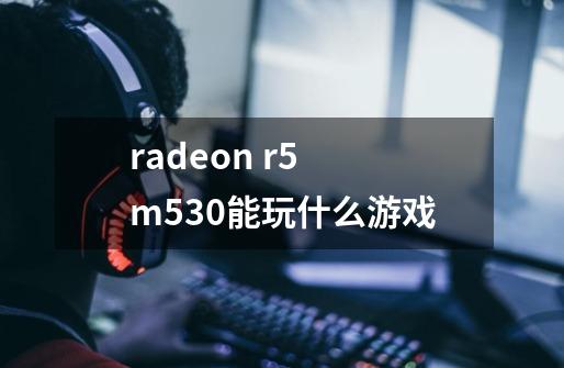 radeon r5 m530能玩什么游戏-第1张-游戏信息-龙启网