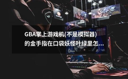 GBA掌上游戏机(不是模拟器)的金手指在口袋妖怪叶绿里怎么用-第1张-游戏信息-龙启网