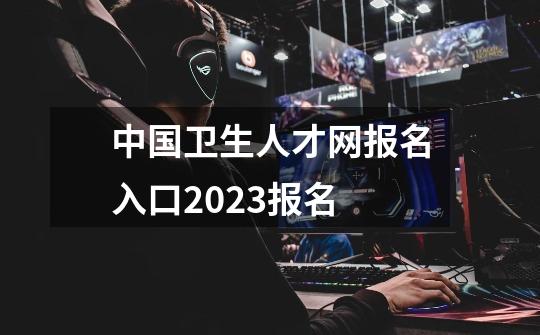 中国卫生人才网报名入口2023报名-第1张-游戏信息-龙启网