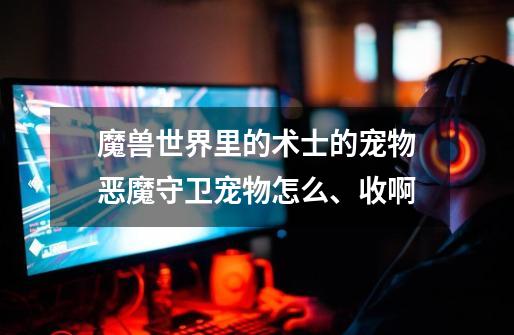 魔兽世界里的术士的宠物恶魔守卫宠物怎么、收啊-第1张-游戏信息-龙启网