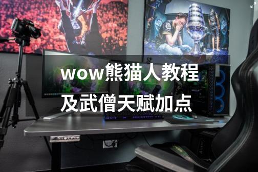 wow熊猫人教程及武僧天赋加点-第1张-游戏信息-龙启网