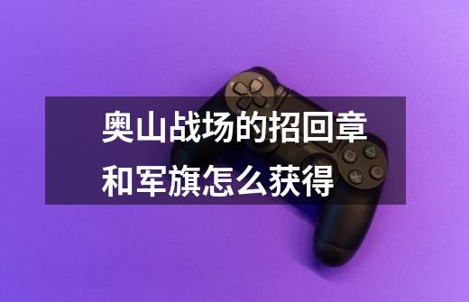 奥山战场的招回章和军旗怎么获得-第1张-游戏信息-龙启网