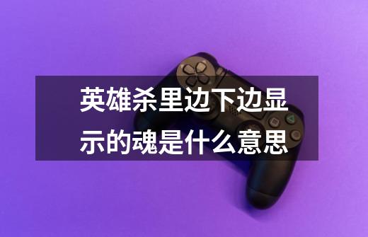 英雄杀里边下边显示的魂是什么意思-第1张-游戏信息-龙启网