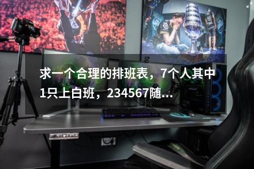 求一个合理的排班表，7个人其中1只上白班，234567随机，要求四个白班两个夜班剩下一人休班，求大神-第1张-游戏信息-龙启网