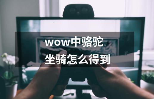 wow中骆驼坐骑怎么得到-第1张-游戏信息-龙启网