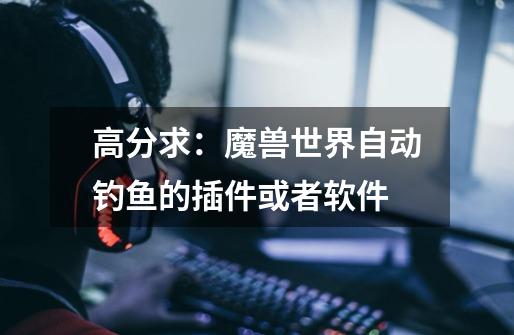 高分求：魔兽世界自动钓鱼的插件或者软件-第1张-游戏信息-龙启网