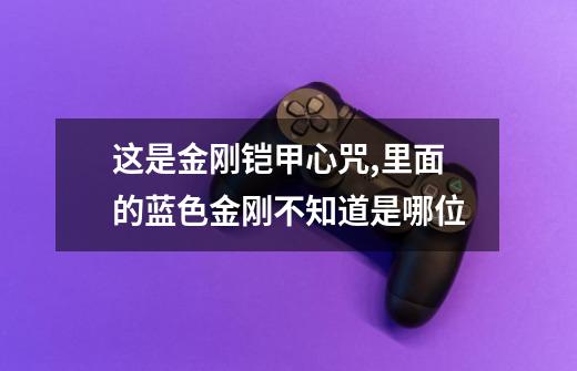 这是金刚铠甲心咒,里面的蓝色金刚不知道是哪位-第1张-游戏信息-龙启网