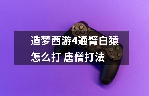 造梦西游4通臂白猿怎么打 唐僧打法-第1张-游戏信息-龙启网