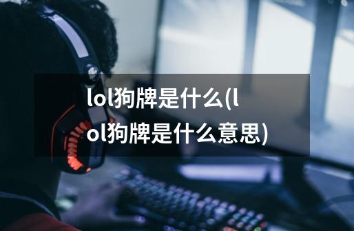 lol狗牌是什么(lol狗牌是什么意思)-第1张-游戏信息-龙启网