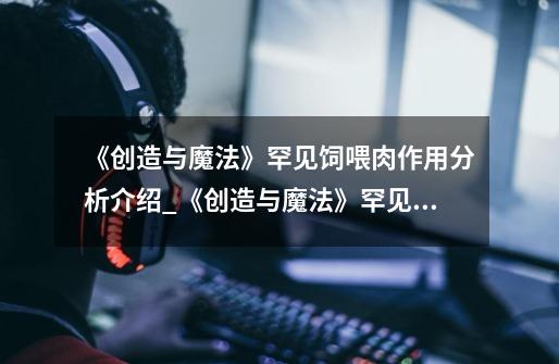 《创造与魔法》罕见饲喂肉作用分析介绍_《创造与魔法》罕见饲喂肉作用分析是什么-第1张-游戏信息-龙启网