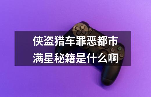 侠盗猎车罪恶都市满星秘籍是什么啊-第1张-游戏信息-龙启网
