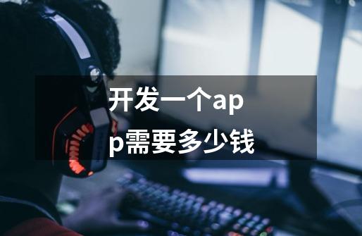 开发一个app需要多少钱-第1张-游戏信息-龙启网