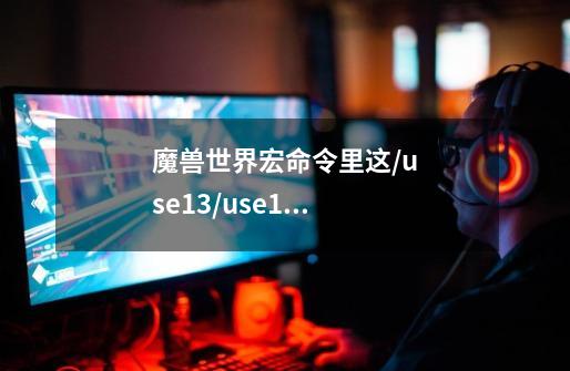魔兽世界宏命令里这/use13/use14什么意思啊-第1张-游戏信息-龙启网