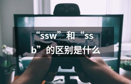 “ssw”和“ssb”的区别是什么-第1张-游戏信息-龙启网