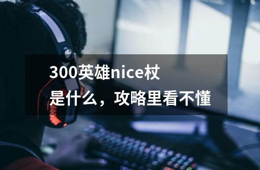 300英雄nice杖是什么，攻略里看不懂-第1张-游戏信息-龙启网