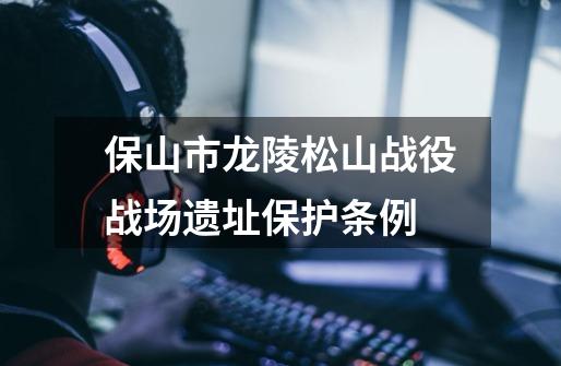 保山市龙陵松山战役战场遗址保护条例-第1张-游戏信息-龙启网