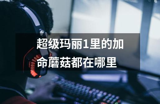 超级玛丽1里的加命蘑菇都在哪里-第1张-游戏信息-龙启网