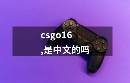 csgo1.6,是中文的吗-第1张-游戏信息-龙启网