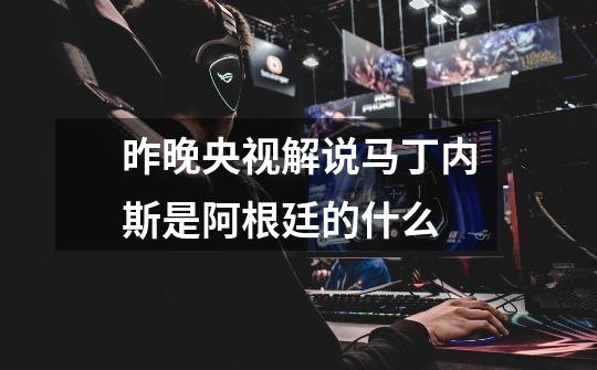 昨晚央视解说马丁内斯是阿根廷的什么-第1张-游戏信息-龙启网