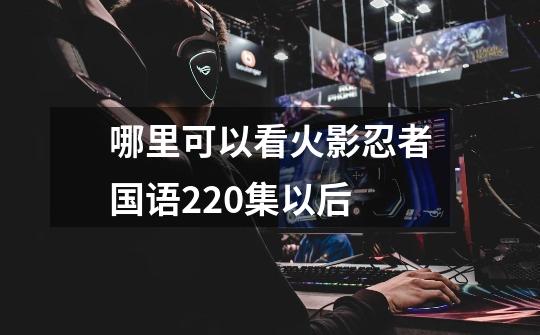 哪里可以看火影忍者国语220集以后-第1张-游戏信息-龙启网