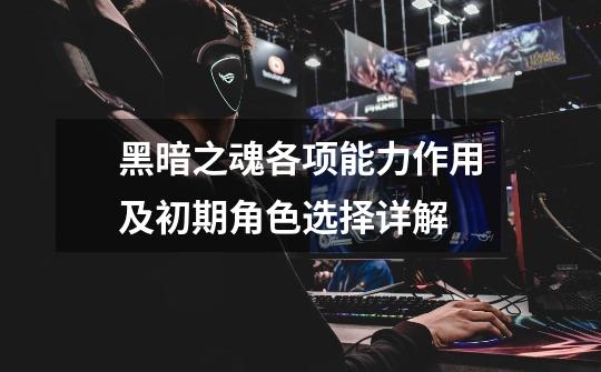 黑暗之魂各项能力作用及初期角色选择详解-第1张-游戏信息-龙启网