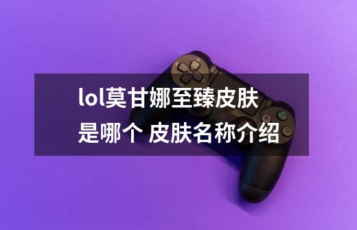 lol莫甘娜至臻皮肤是哪个 皮肤名称介绍-第1张-游戏信息-龙启网