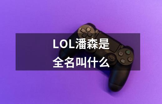 LOL潘森是全名叫什么-第1张-游戏信息-龙启网