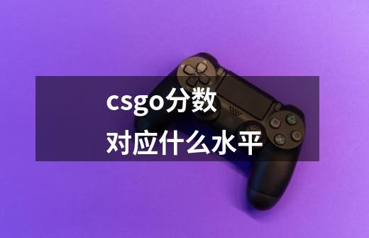 csgo分数对应什么水平-第1张-游戏信息-龙启网